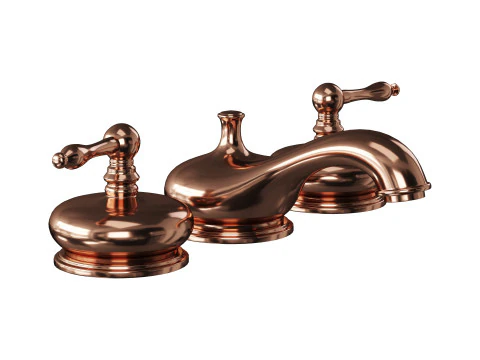 クロムのワイドスプレッドバスルーム 3Dモデル