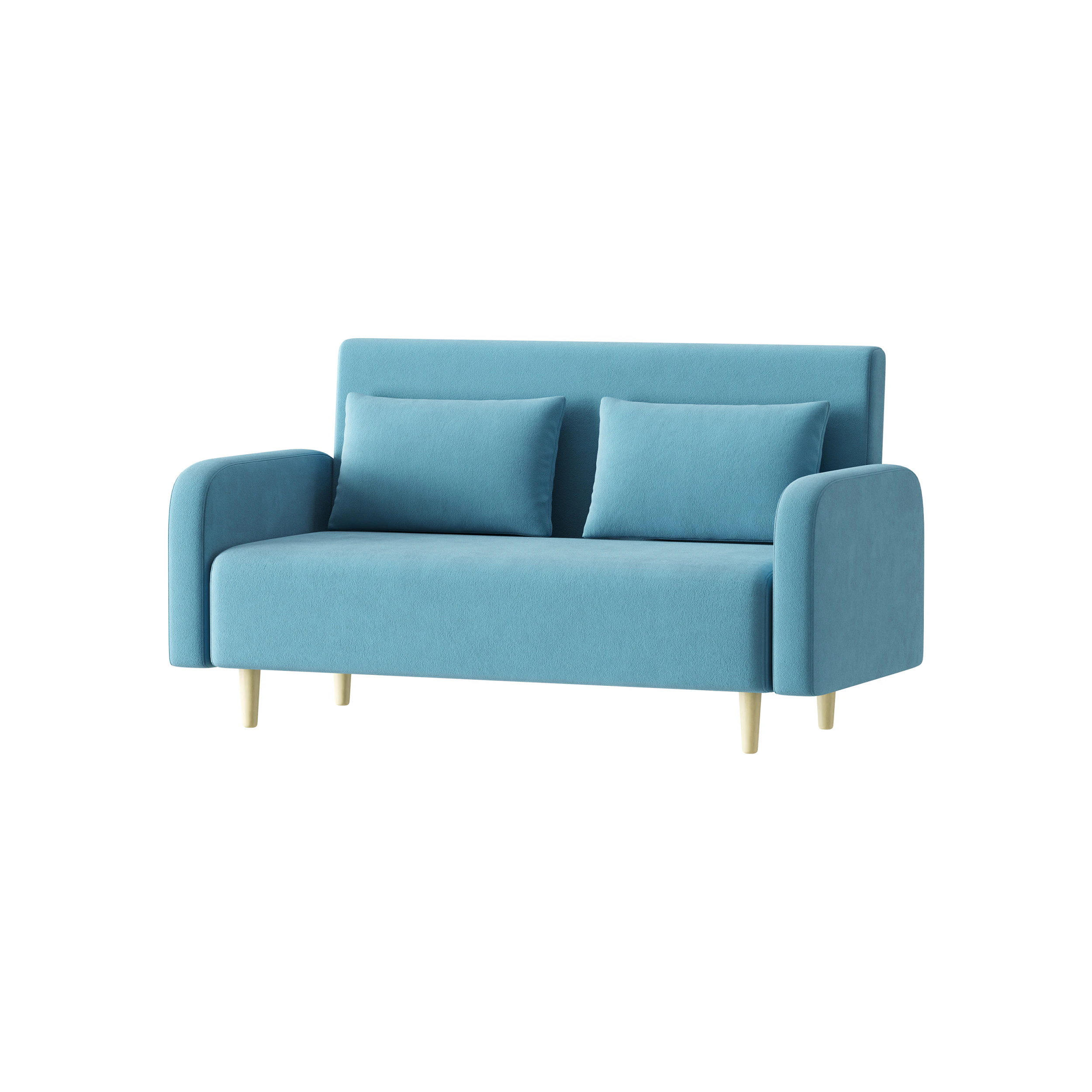 Contemporary Seats 2 Solid Color Sofa 3D Model .c4d .max .obj .3ds .fbx .stl .blend
