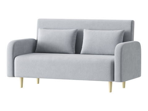 Contemporary Seats 2 Solid Color Sofa 3D मॉडल