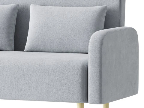 Contemporary Seats 2 Solid Color Sofa 3D Model