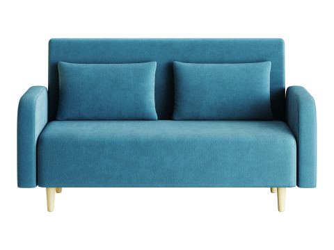 Contemporary Seats 2 Solid Color Sofa 3D मॉडल