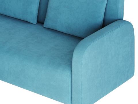 Contemporary Seats 2 Solid Color Sofa 3D मॉडल