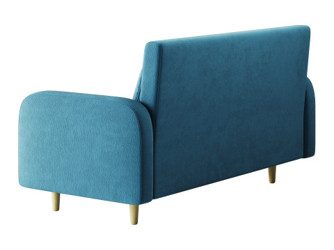 Contemporary Seats 2 Solid Color Sofa 3D मॉडल