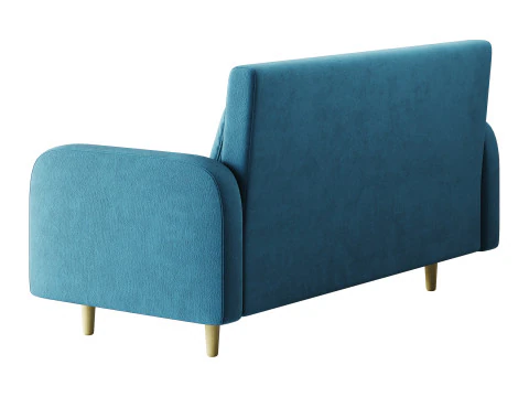 Contemporary Seats 2 Solid Color Sofa 3D Model