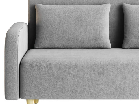 Contemporary Seats 2 Solid Color Sofa 3D Model