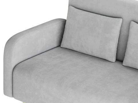 Contemporary Seats 2 Solid Color Sofa 3D Model
