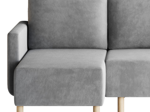 Corner sofa Beller Textile Yellow 3Dモデル