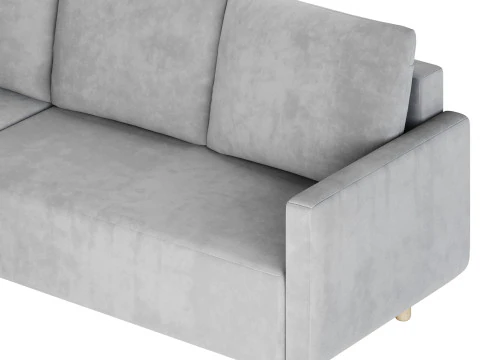 Corner sofa Beller Textile Yellow 3D Model