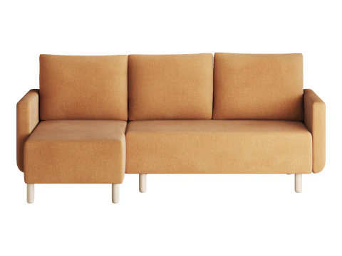 Corner sofa Beller Textile Yellow 3D Model