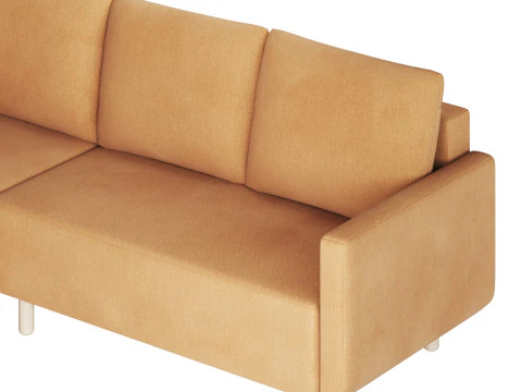 Corner sofa Beller Textile Yellow 3D Model