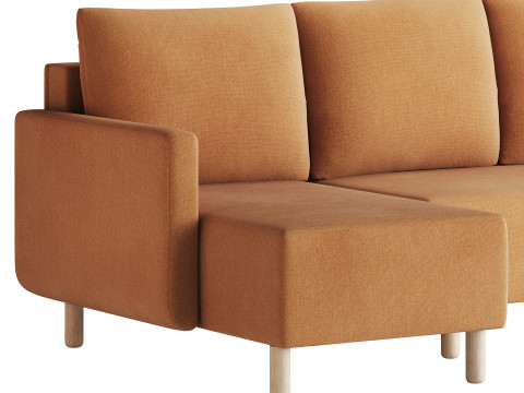 Corner sofa Beller Textile Yellow 3Dモデル