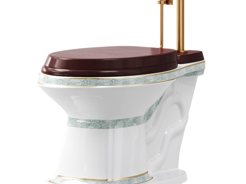 Dark Oak High Tank Toile 3D Model