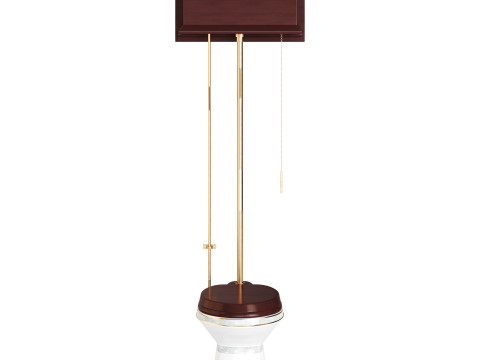 Dark Oak High Tank Toile 3D Model
