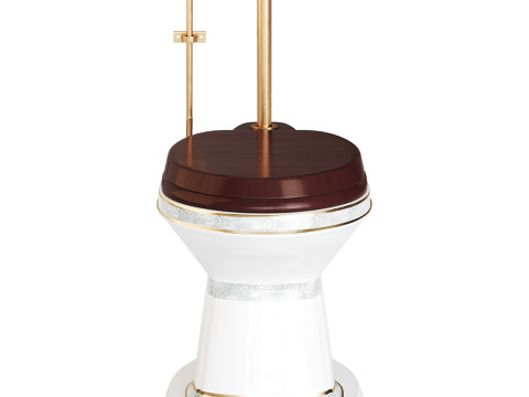 Dark Oak High Tank Toile 3D Model