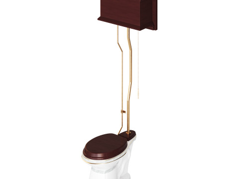 Dark Oak High Tank Toile 3D Model