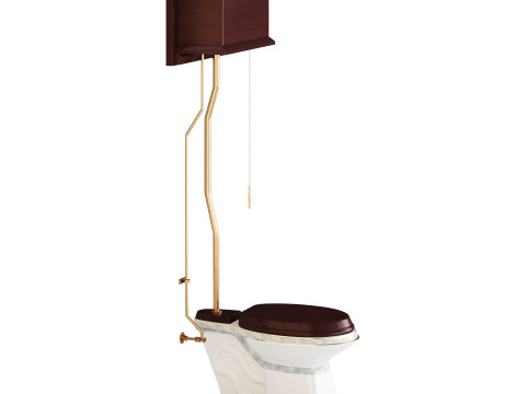 Dark Oak High Tank Toile 3D Model