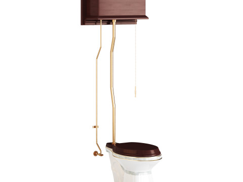Dark Oak High Tank Toile 3D Model