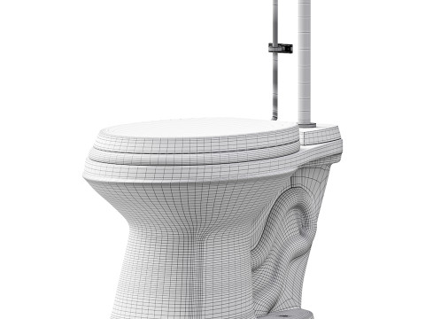 Dark Oak High Tank Toile 3D Model