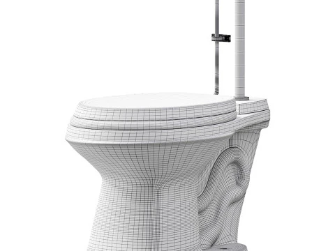 Dark Oak High Tank Toile 3D Model