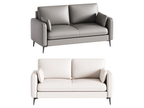 Faux Leather Sofa 3D Model