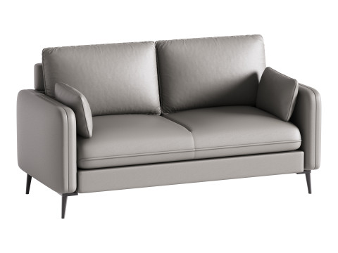 Faux Leather Sofa 3D Model