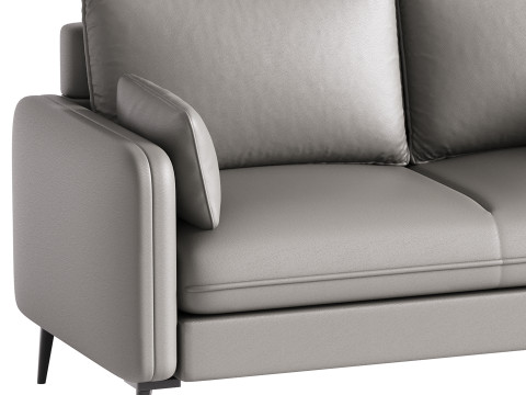 Faux Leather Sofa 3D Model