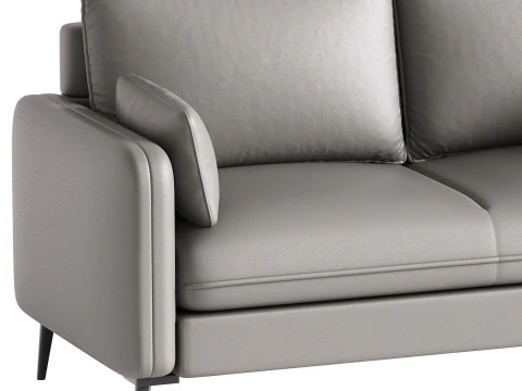 Faux Leather Sofa 3D Model