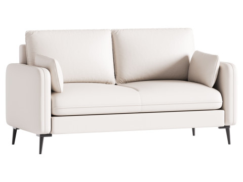 Faux Leather Sofa 3D Model