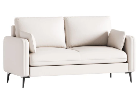 Faux Leather Sofa 3D Model