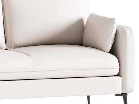Faux Leather Sofa 3D Model