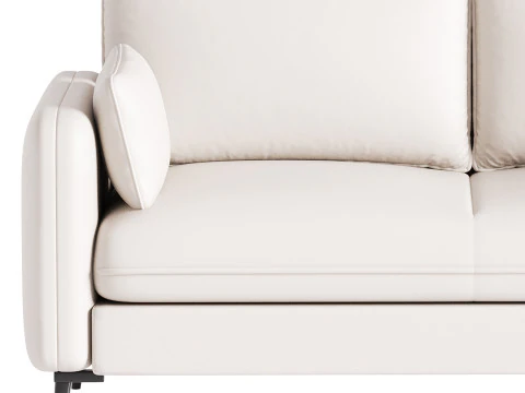 Faux Leather Sofa 3D Model