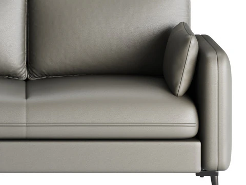 Faux Leather Sofa 3D Model