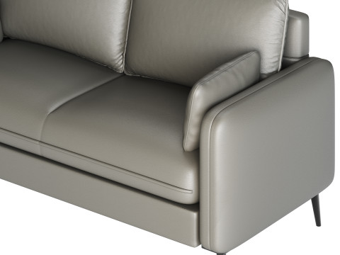 Faux Leather Sofa 3D Model