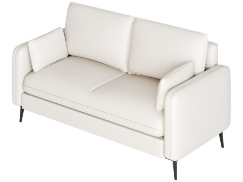 Faux Leather Sofa 3D Model