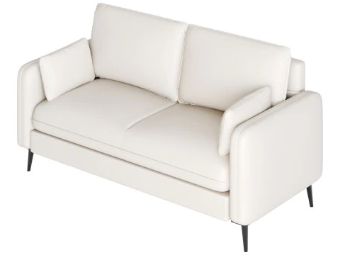 Faux Leather Sofa 3D Model