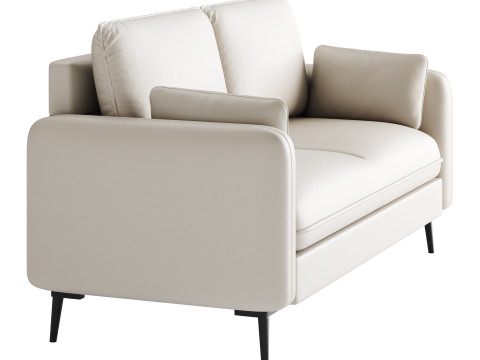 Faux Leather Sofa 3D Model