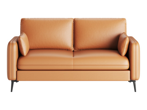 Faux Leather Sofa 3D Model