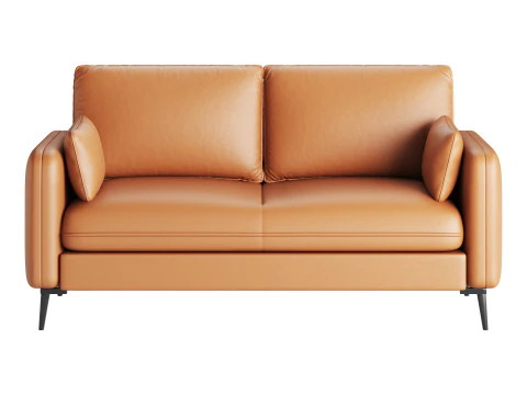 Faux Leather Sofa 3D Model