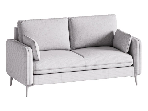 Faux Leather Sofa 3D Model