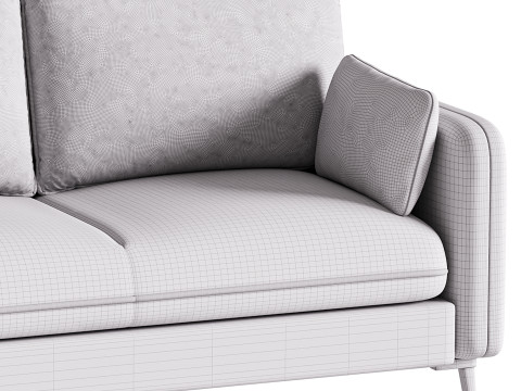 Faux Leather Sofa 3D Model
