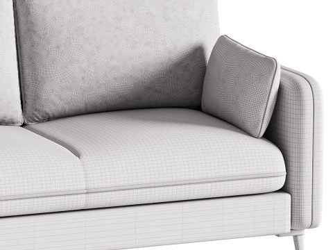 Faux Leather Sofa 3D Model