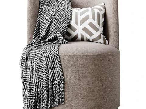 加拉帕戈斯软垫扶手椅 3D 模型