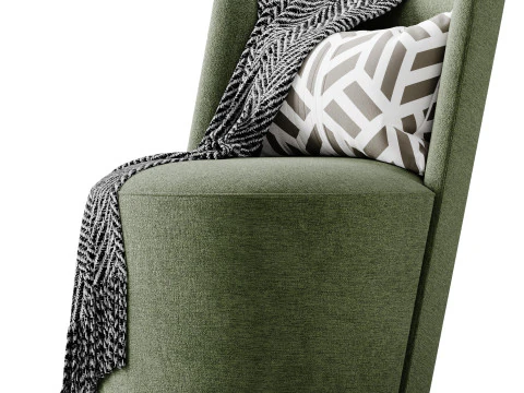 GALAPAGOS UPHOLSTERED ARMCHAIR 3D Model