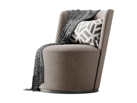 GALAPAGOS UPHOLSTERED ARMCHAIR 3D Model