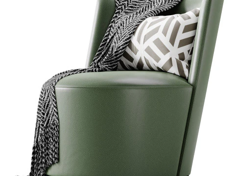 GALAPAGOS UPHOLSTERED ARMCHAIR 3D Model
