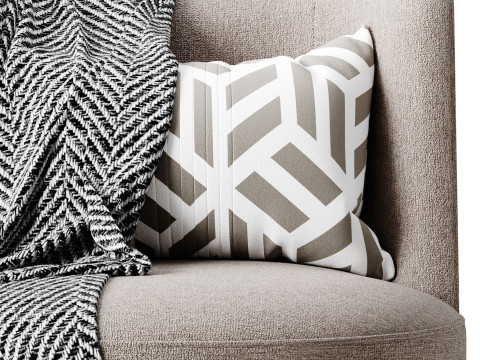 GALAPAGOS UPHOLSTERED ARMCHAIR Modèle 3D