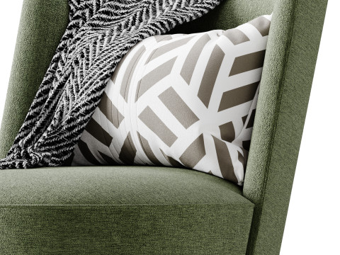 GALAPAGOS UPHOLSTERED ARMCHAIR Modèle 3D