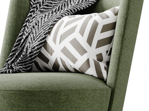 GALAPAGOS UPHOLSTERED ARMCHAIR 3D Model