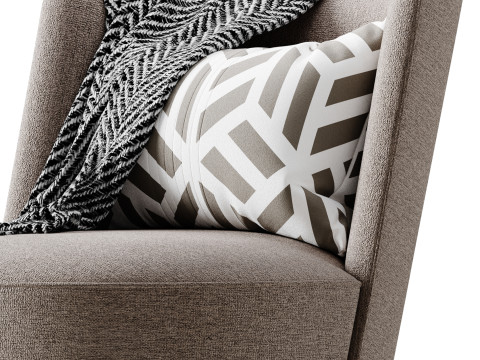 GALAPAGOS UPHOLSTERED ARMCHAIR Modèle 3D