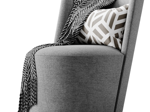 GALAPAGOS UPHOLSTERED ARMCHAIR Modèle 3D